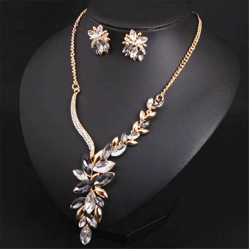 Women's Copper Alloy Crystal Rhinestone Bridal Wedding Jewelry Set