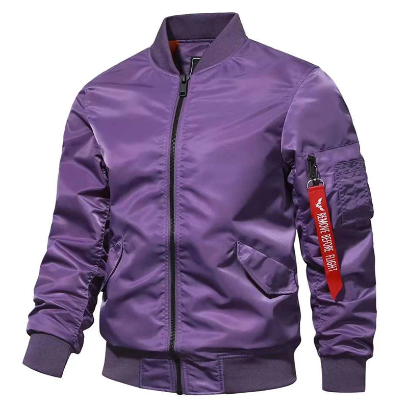 Men's Polyester Full Sleeves Zipper Closure Casual Elegant Jacket