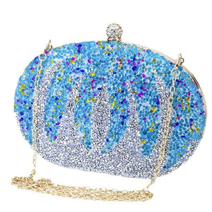 Women's Polyester Hasp Closure Rhinestone Evening Wedding Clutch