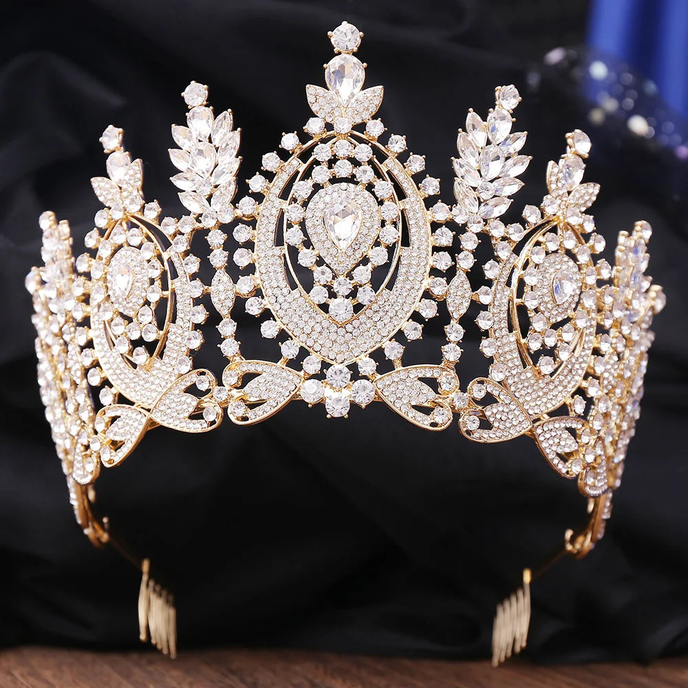 Women's Zinc Alloy Water Drop Pattern Tiaras Bridal Classic Crown