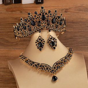 Women's Zinc Alloy Geometric Bridal Wedding Crown Jewelry Sets