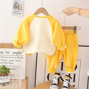 Kid's Boy Cotton O-Neck Full Sleeves Pullover Cartoon Trendy Suit