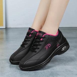 Women's Cotton Lace-Up Closure Sports Wear Running Sneakers