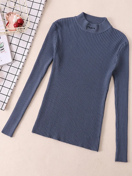 Women's Acrylic Turtleneck Full Sleeves Solid Pattern Sweater