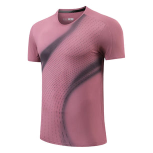 Men's Polyester Short Sleeve Pullover Closure Sportswear T-Shirt