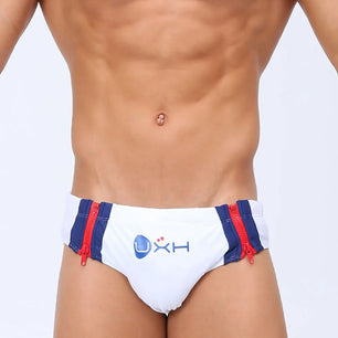 Men's Polyester Drawstring Closure Printed Boxer Swimwear Shorts