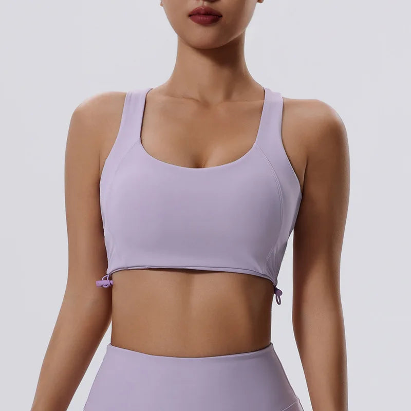 Women's Nylon Sleeveless Breathable Fitness Yoga Workout Crop Top