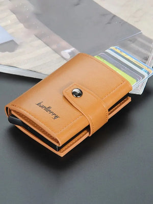 Men's PU Leather Letter Pattern Card Holder Trendy Wallets