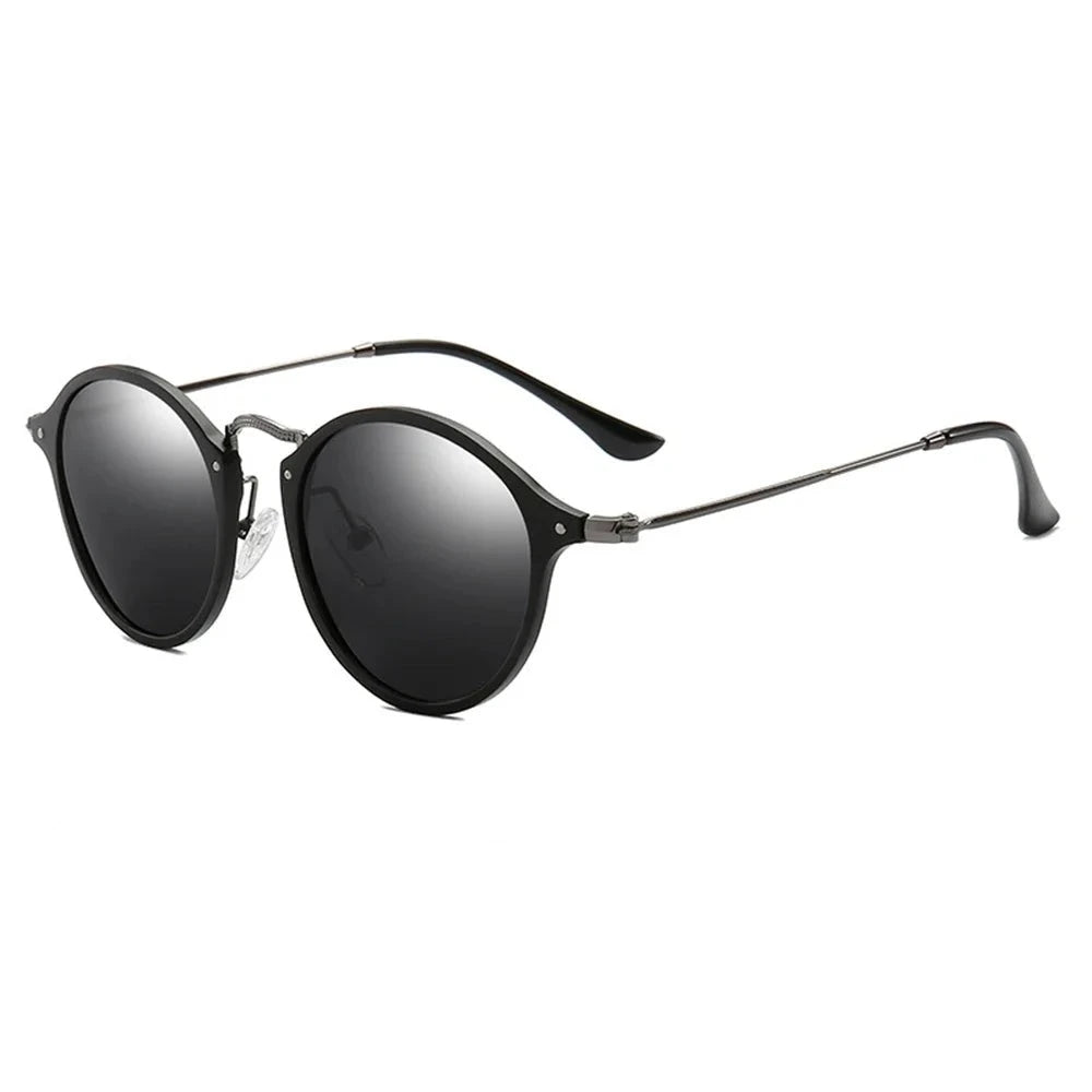 Men's Aluminium Magnesium Frame TAC Lens Round Shaped Sunglasses