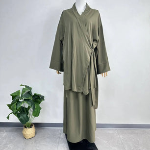 Women's Arabian Polyester Full Sleeve Solid Pattern Casual Abaya