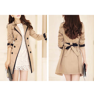 Women's Cotton Notched Long Sleeve Double Breasted Closure Blazer