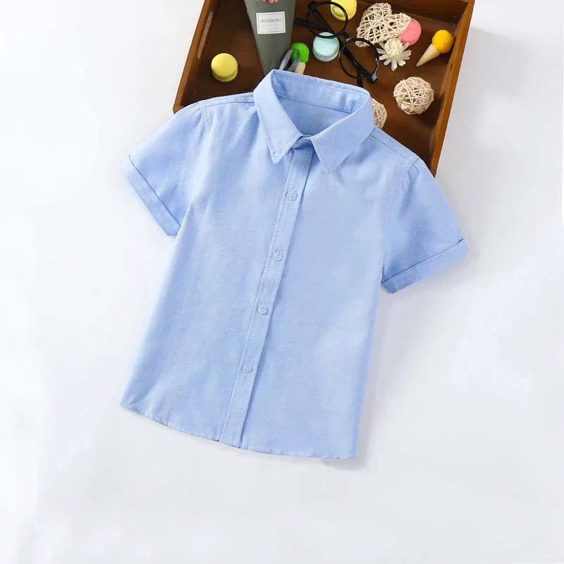 Kid's Boys Polyester Short Sleeves Solid Pattern Casual Dress