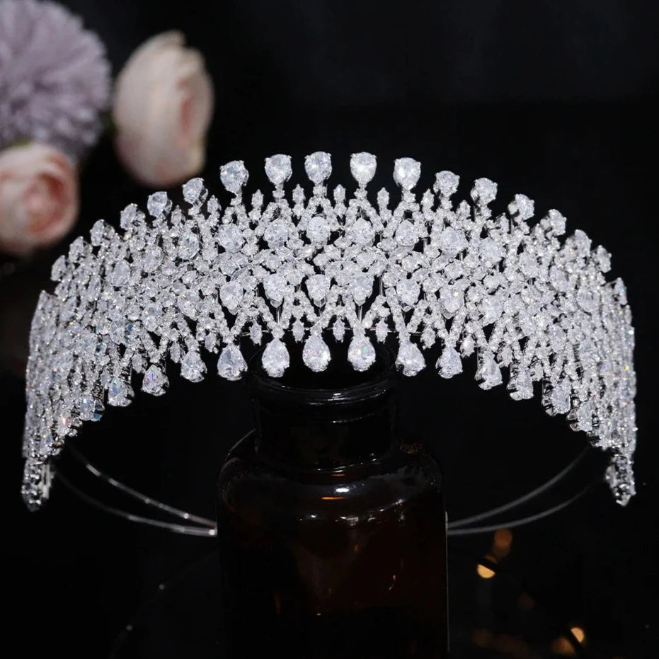 Women's Copper Plant Pattern Tiaras Elegant Bridal Wedding Crown