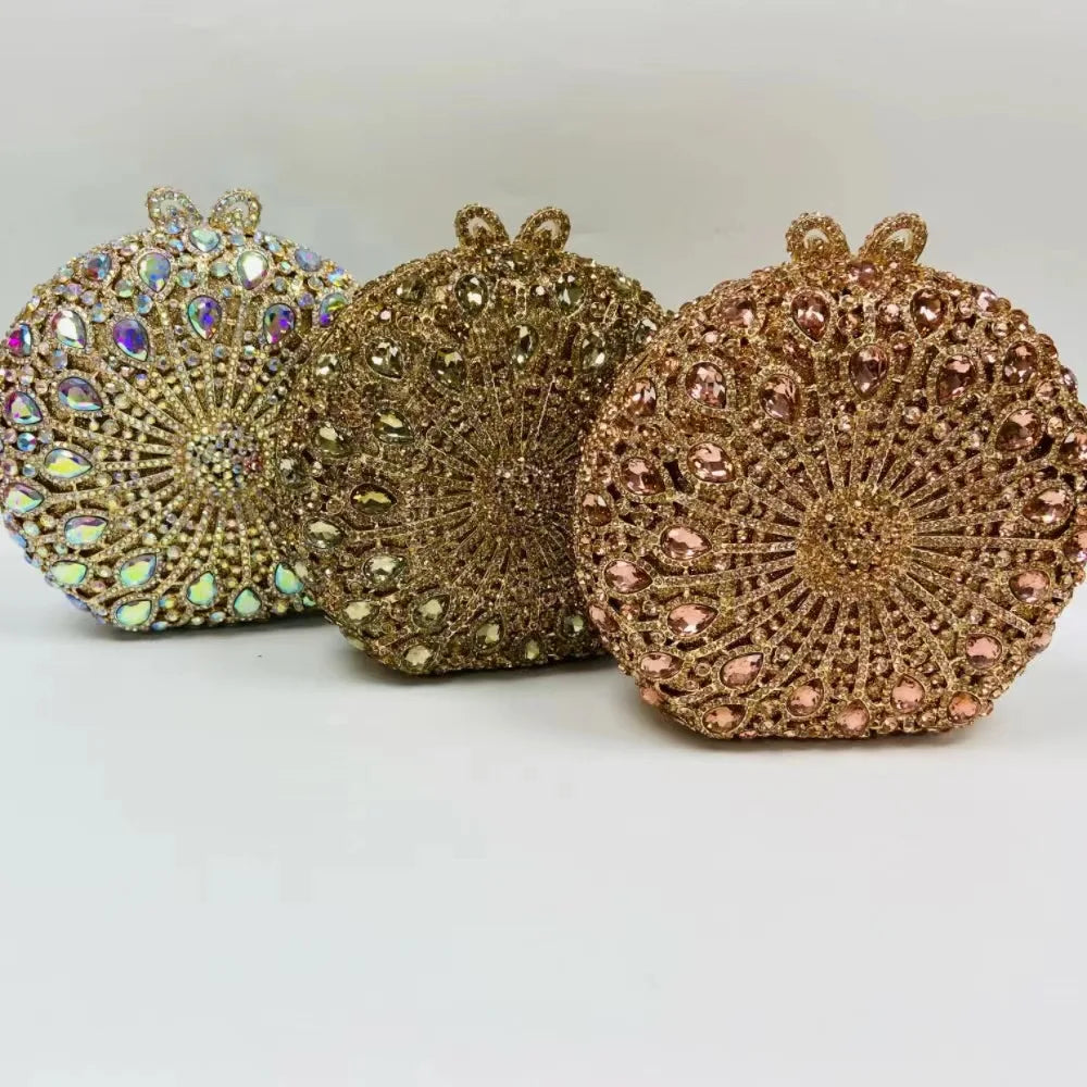 Women's Silk Hasp Closure Rhinestone Evening Wedding Clutch