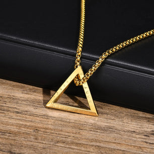 Men's Metal Stainless Steel Link Chain Geometric Pattern Necklace