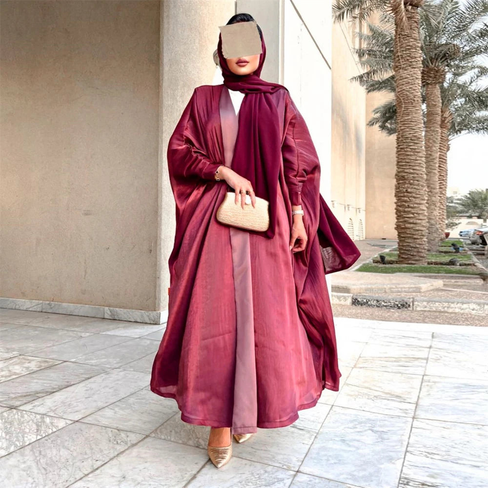 Women's Arabian Polyester Full Sleeve Solid Pattern Casual Abaya