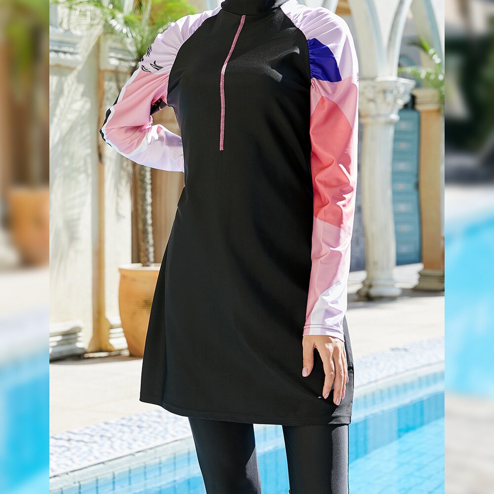 Women's Arabian Nylon Long Sleeve Mixed Colors Bathing Swimwear