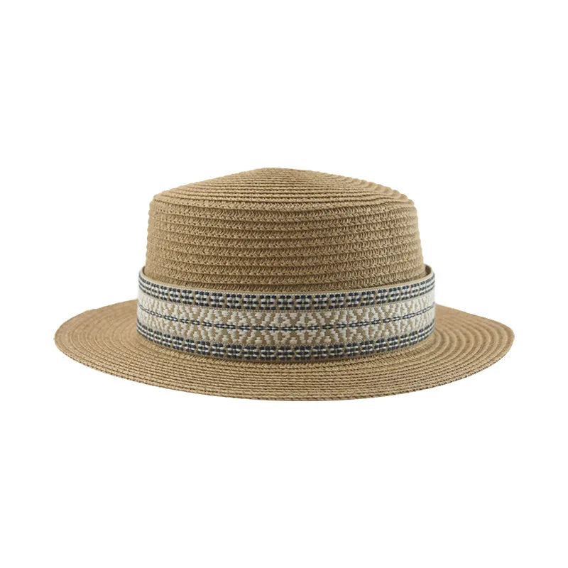 Women's Straw Solid Pattern Glamorous Sun Protection Brim Hat