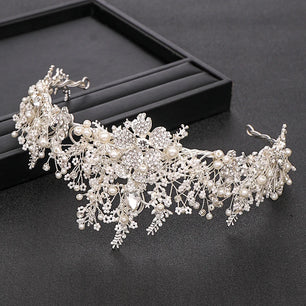 Women's Zinc Alloy Plant Pattern Tiaras Bridal Classic Crown