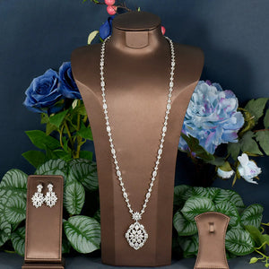 Women's Copper Cubic Zirconia Geometric Wedding Jewelry Set