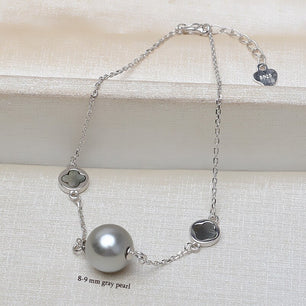 Women's 100% 925 Sterling Silver Freshwater Pearl Classic Bracelet