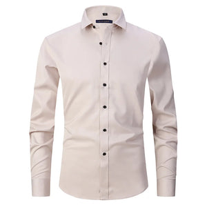 Men's Polyester Turn-Down Collar Full Sleeve Single Breasted Shirt