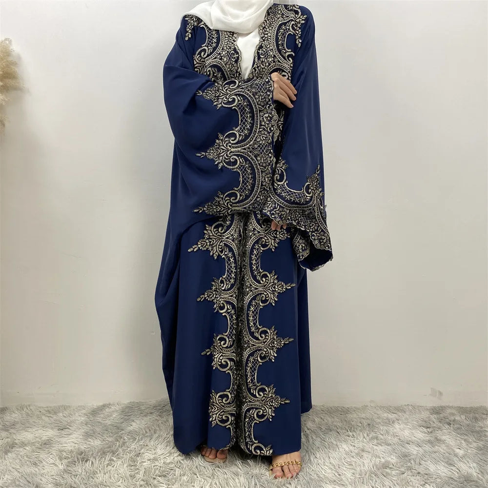 Women's Arabian Polyester Full Sleeves Printed Pattern Casual Abaya