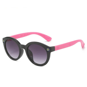 Kid's Plastic Frame Lens Polarized Round Shaped UV400 Sunglasses