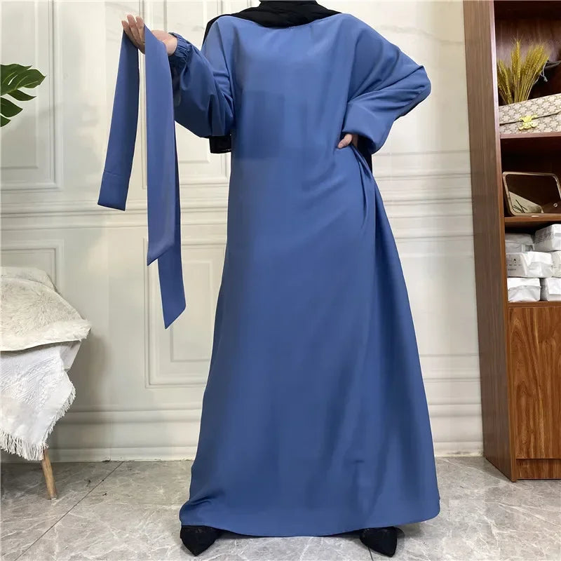 Women's Arabian Polyester Full Sleeves Solid Pattern Casual Abaya