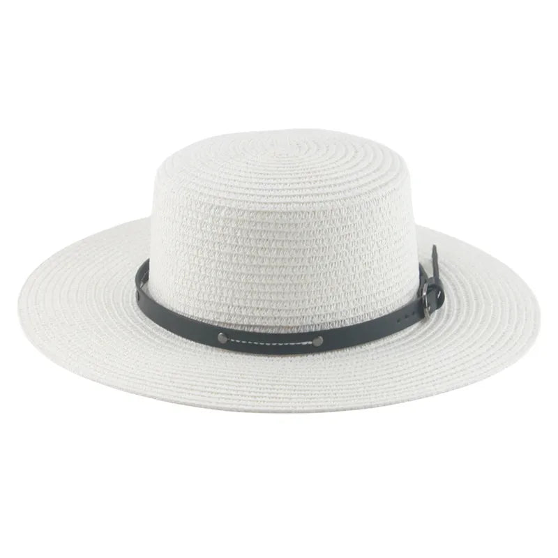 Women's Straw Solid Pattern Glamorous Sun Protection Brim Hat