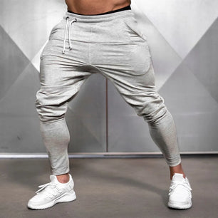 Men's Polyester Drawstring Closure Running Sportswear Trousers