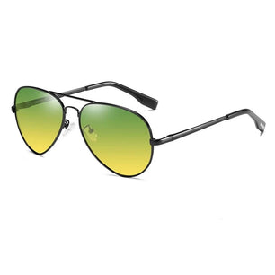 Men's Alloy Frame TAC Lens Oval Shaped Night Vision Sunglasses