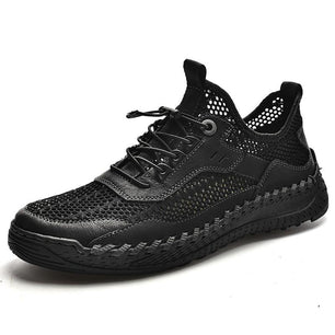 Men's Mesh Round Toe Lace-up Breathable Outdoor Sports Shoes