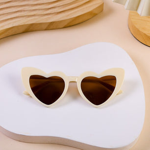 Kid's Polycarbonate Frame Heart Shaped Retro UV400 Sunglasses