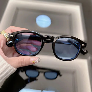 Women's Plastic Frame Acrylic Lens Round Shape Vintage Sunglasses