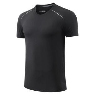 Men's Nylon Short Sleeve Pullover Closure Sportswear T-Shirt