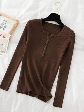 Women's Polyester V-Neck Full Sleeves Solid Pattern Sweater