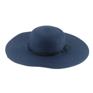 Women's Straw Solid Pattern Glamorous Sun Protection Brim Hat