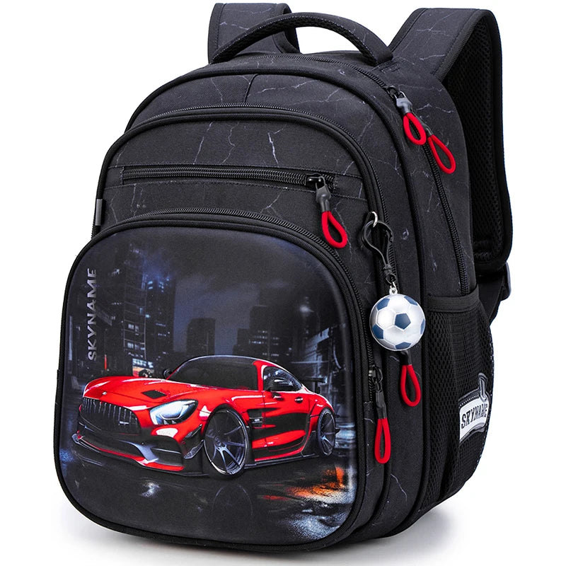 Kid's Polyester Zipper Closure Printed Trendy School Backpack