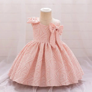 Baby Girl's Polyester O-Neck Sleeveless Printed Princess Dress