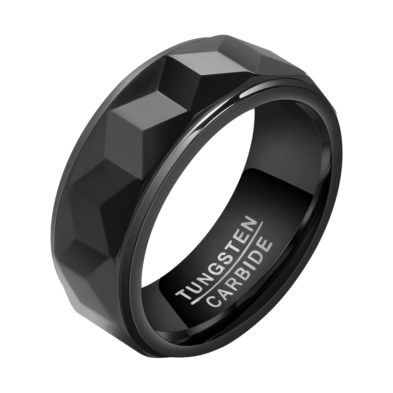 Men's Metal Tungsten Geometric Shaped Trendy Bridegroom Ring