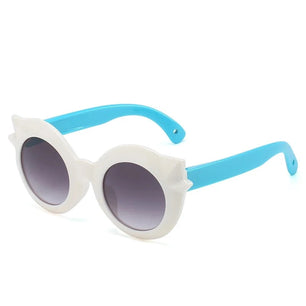 Kid's Plastic Frame Lens Polarized Cat Eye Shaped UV400 Sunglasses