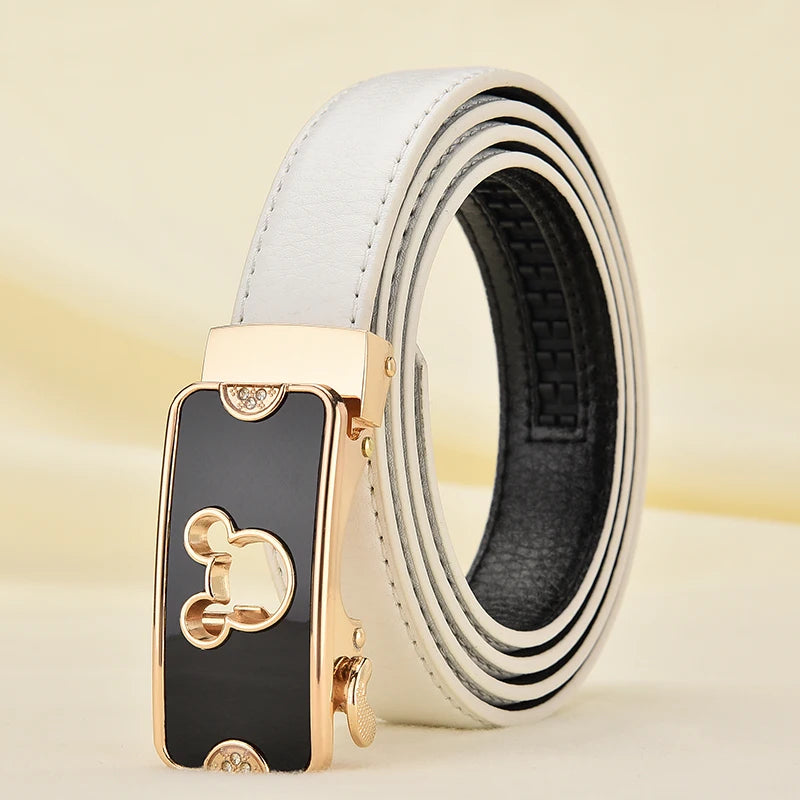 Women's PU Automatic Buckle Closure Solid Pattern Vintage Belts