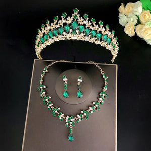 Women's Zinc Alloy Geometric Bridal Wedding Crown Jewelry Sets
