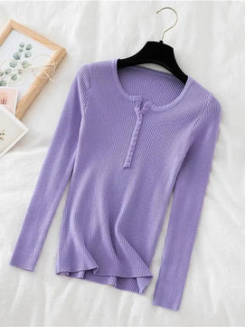 Women's Polyester V-Neck Full Sleeves Solid Pattern Sweater