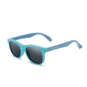 Kid's Polycarbonate Frame Square Shaped UV400 Trendy Sunglasses