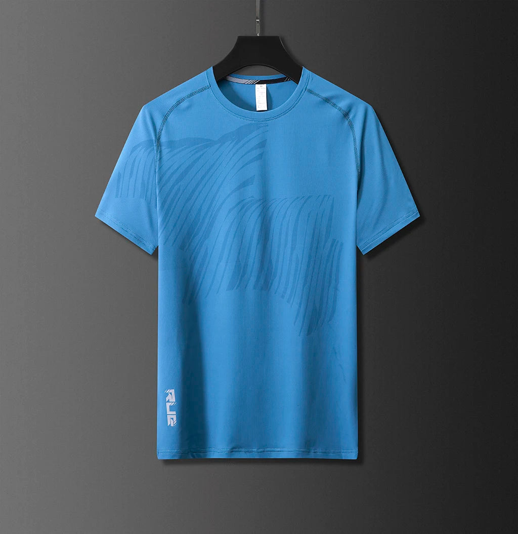 Men's Polyester Short Sleeve Pullover Closure Sportswear T-Shirt