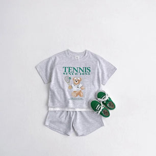 Baby's Boy Cotton Short Sleeve Letter Pattern Two-Piece Suit