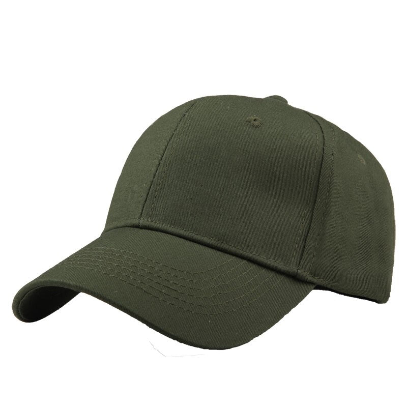 Men's Cotton Adjustable Strap Sun Protection Solid Baseball Cap