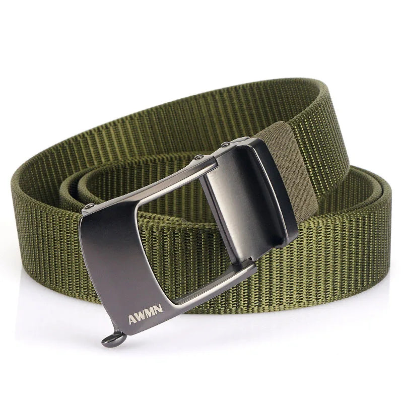 Men's Canvas Automatic Buckle Solid Pattern Casual Wear Belts